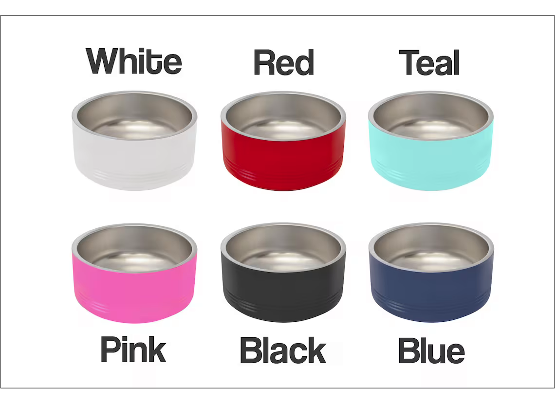 Custom Personalized Stainless Steel Dog Bowls